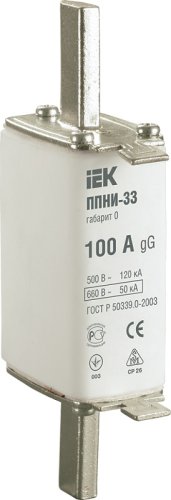 Вставка плавкая предохранителя IEK ППНИ-33 габарит 0 100А картинка